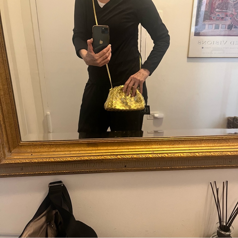 Metallic Gold Crossbody Pouch - Picture 15 of 15